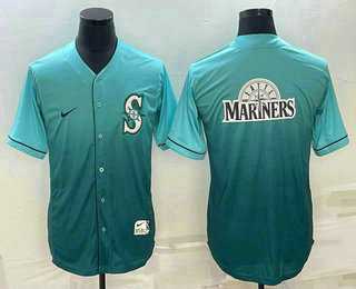 Mens Seattle Mariners Big Logo Nike Green Fade Jersey->seattle mariners->MLB Jersey